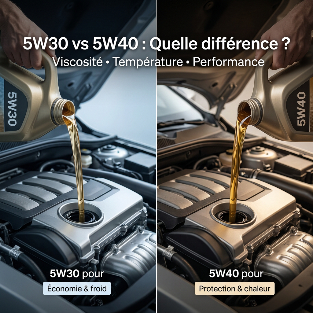 Huile 5W30 ou 5W40 : quelle différence et laquelle choisir ?
